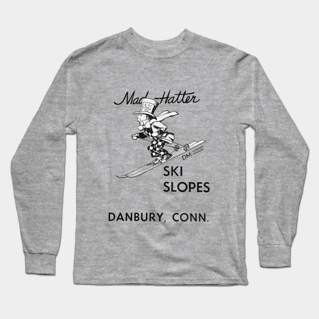 Mad Hatter Ski Slopes Long Sleeve T-Shirt by Danbury Museum